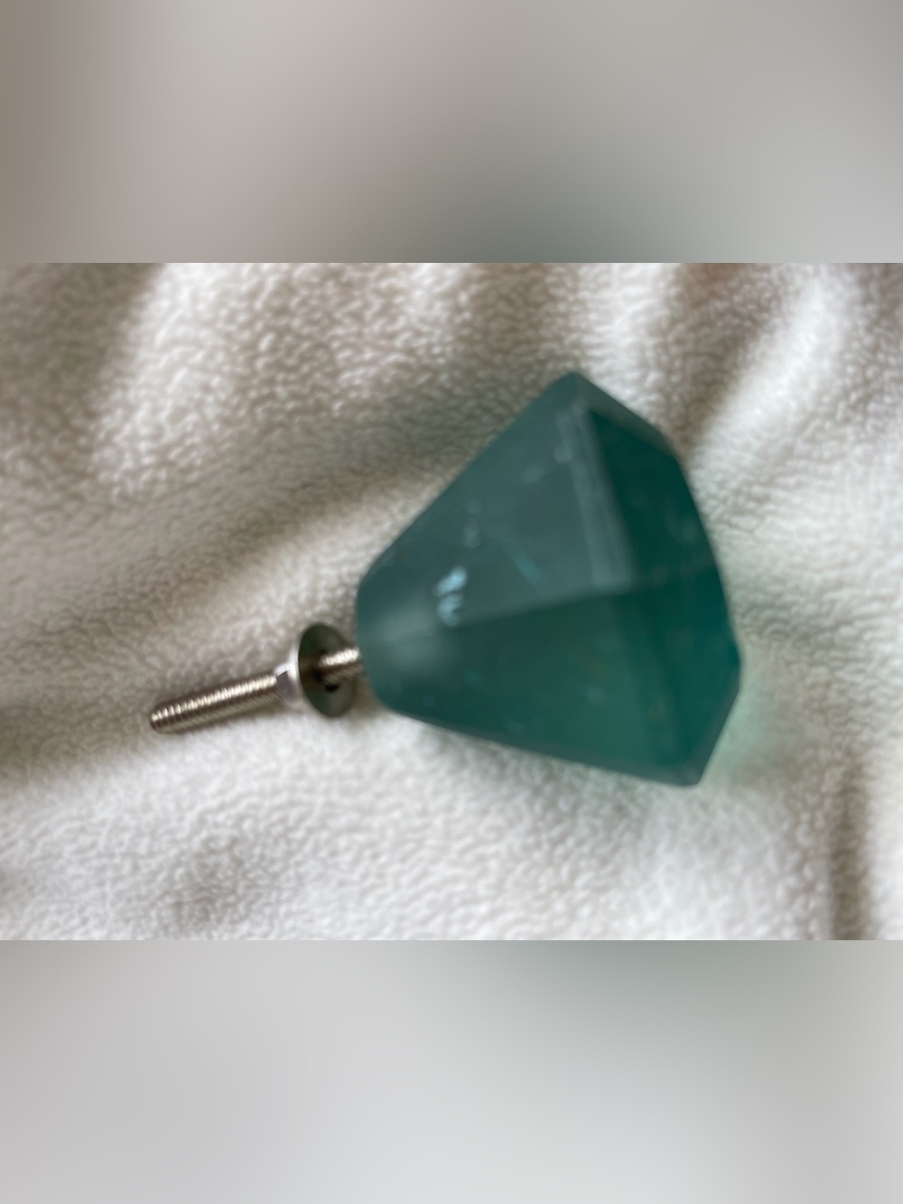 1 Anthropologie Teal Decorative Glass Knob - Unbranded Home Accent